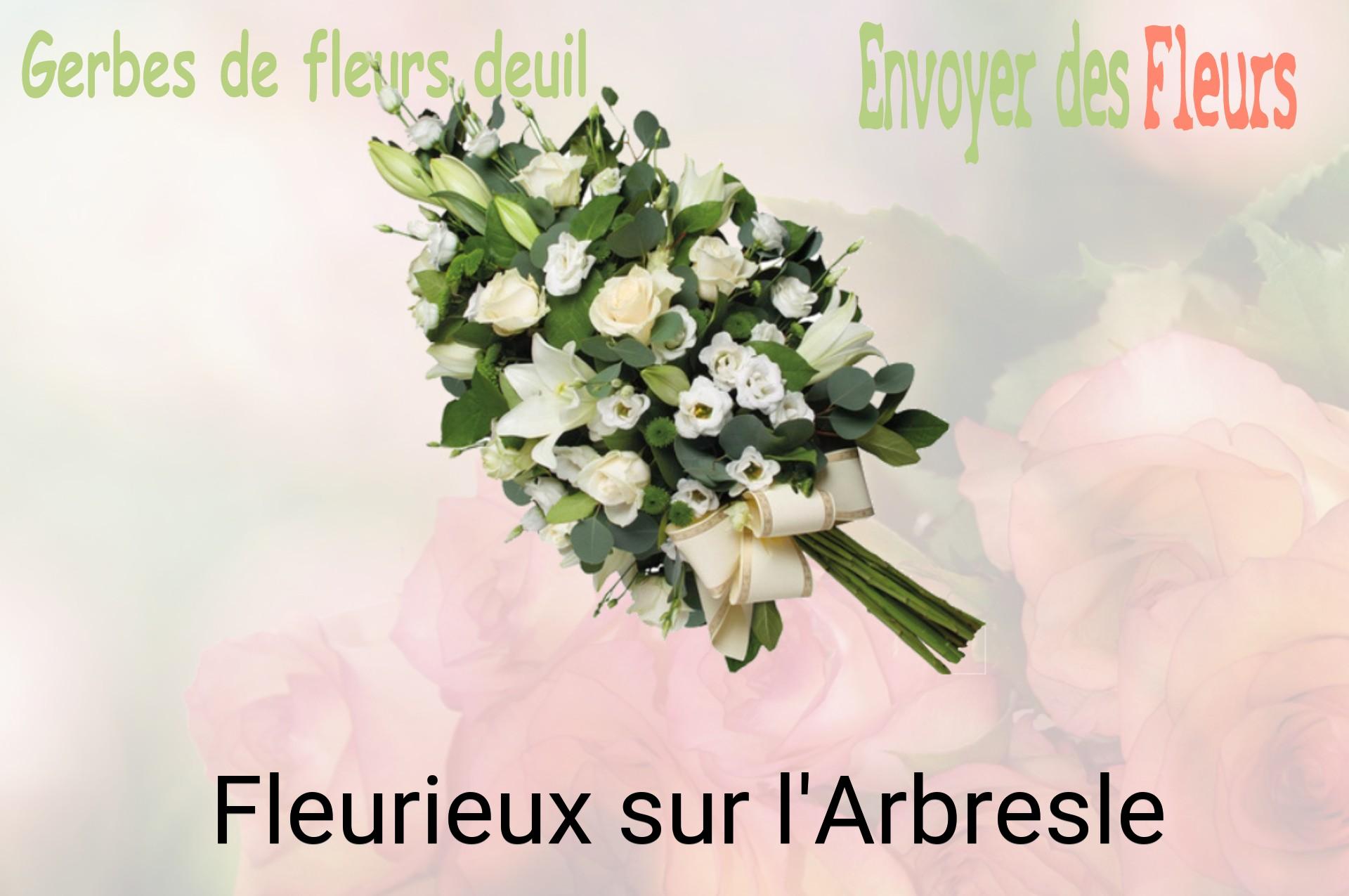Gerbe de fleurs de deuil livrée à Fleurieux-sur-l'Arbresle